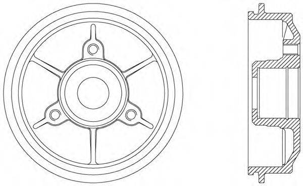 OPEN PARTS BAD900830 Гальмівний барабан