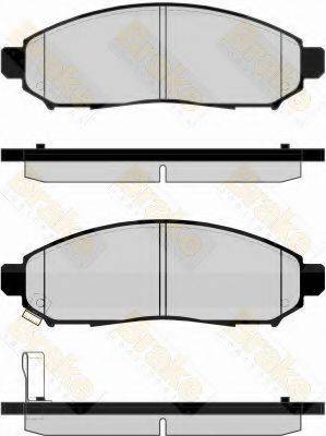 BRAKE ENGINEERING PA1713 Комплект гальмівних колодок, дискове гальмо