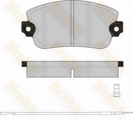 BRAKE ENGINEERING PA256 Комплект гальмівних колодок, дискове гальмо