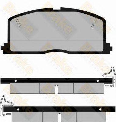 BRAKE ENGINEERING PA411 Комплект гальмівних колодок, дискове гальмо