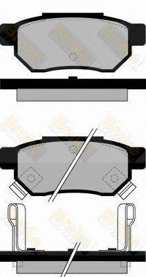 BRAKE ENGINEERING PA545 Комплект гальмівних колодок, дискове гальмо