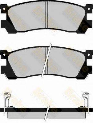 BRAKE ENGINEERING PA551 Комплект гальмівних колодок, дискове гальмо