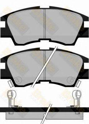 BRAKE ENGINEERING PA552 Комплект гальмівних колодок, дискове гальмо