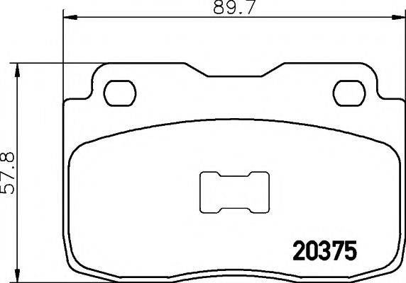 TEXTAR 2037501 Комплект гальмівних колодок, дискове гальмо