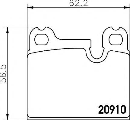 TEXTAR 2091001 Комплект гальмівних колодок, дискове гальмо