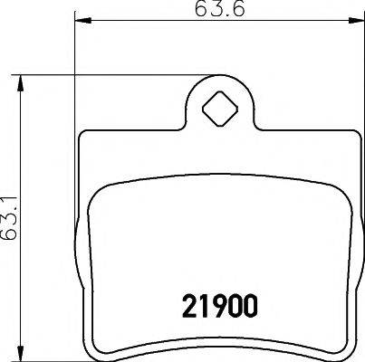 TEXTAR 2190003 Комплект гальмівних колодок, дискове гальмо