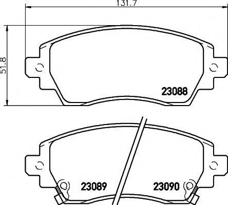 TEXTAR 2308801 Комплект гальмівних колодок, дискове гальмо