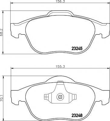 TEXTAR 2324802 Комплект гальмівних колодок, дискове гальмо