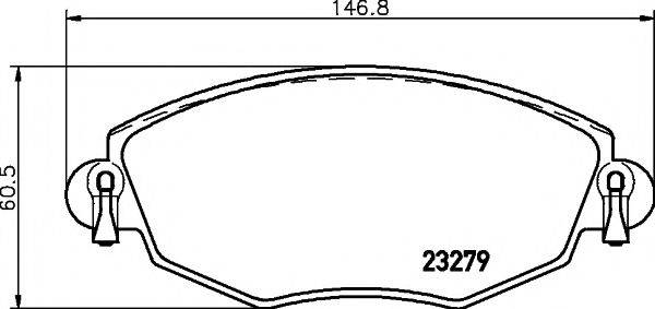 TEXTAR 2327904 Комплект гальмівних колодок, дискове гальмо