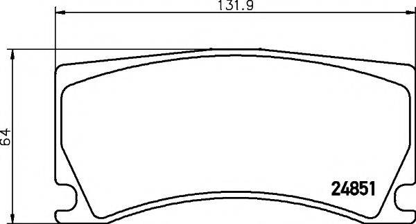 TEXTAR 2485101 Комплект гальмівних колодок, дискове гальмо