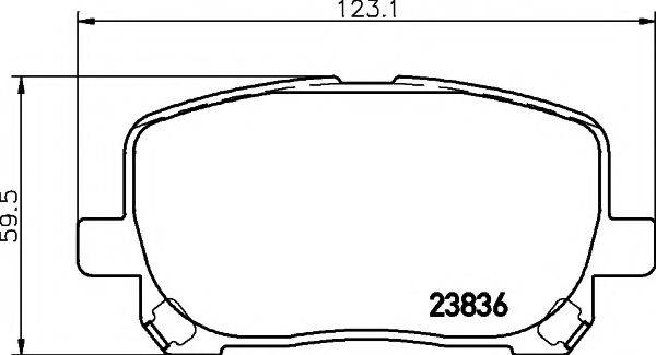 TEXTAR 2383601 Комплект гальмівних колодок, дискове гальмо