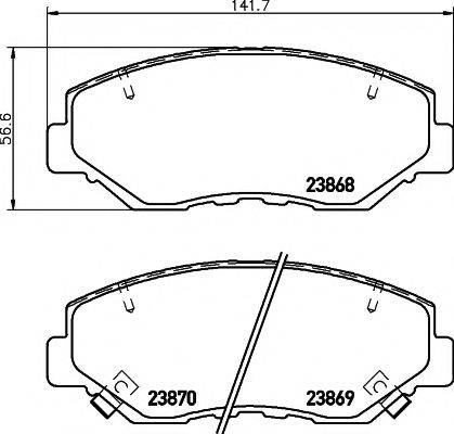 TEXTAR 2386801 Комплект гальмівних колодок, дискове гальмо