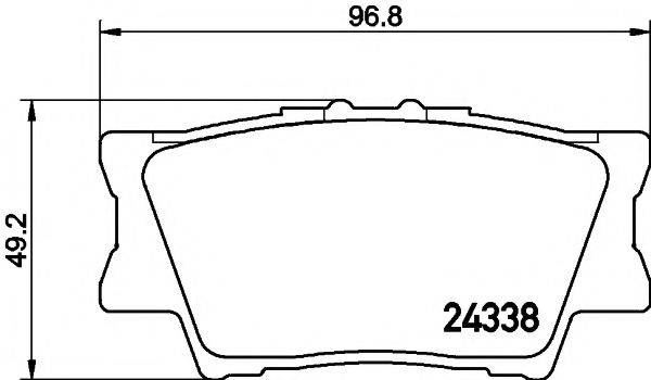 TEXTAR 2433801 Комплект гальмівних колодок, дискове гальмо