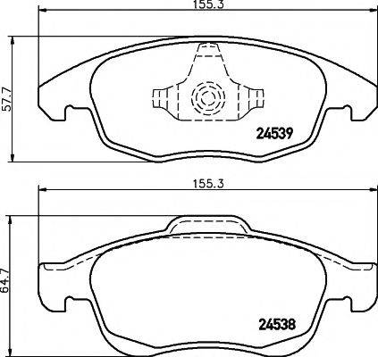 TEXTAR 2453801 Комплект гальмівних колодок, дискове гальмо