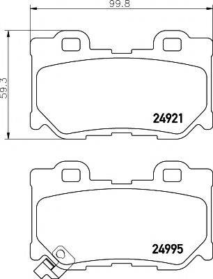 TEXTAR 2499501 Комплект гальмівних колодок, дискове гальмо