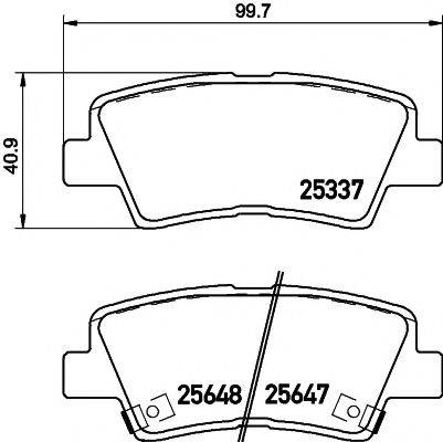 TEXTAR 2564701 Комплект гальмівних колодок, дискове гальмо