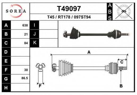 EAI T49097 Приводний вал