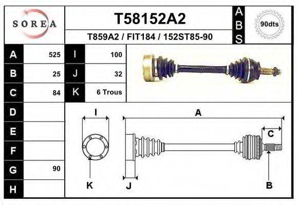 EAI T58152A2 Приводний вал