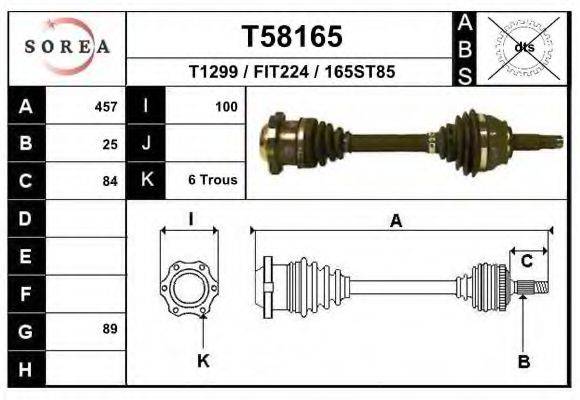 EAI T58165 Приводний вал