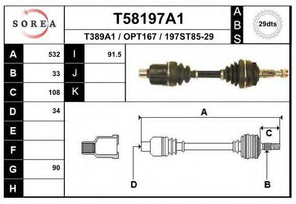 EAI T58197A1 Приводний вал