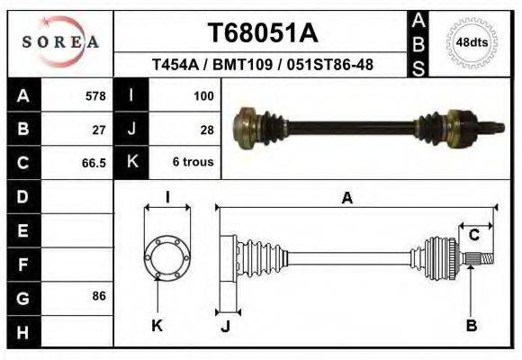 EAI T68051A Приводний вал