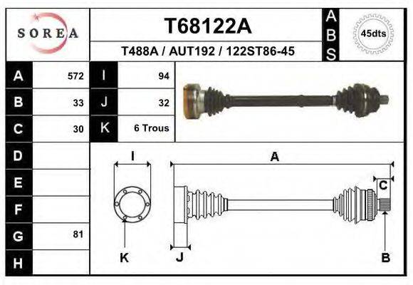 EAI T68122A Приводний вал