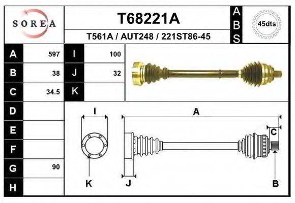 EAI T68221A Приводний вал