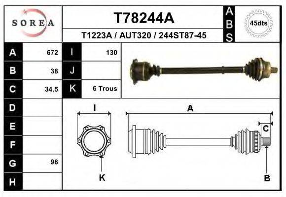 EAI T78244A Приводний вал