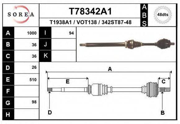 EAI T78342A1 Приводний вал