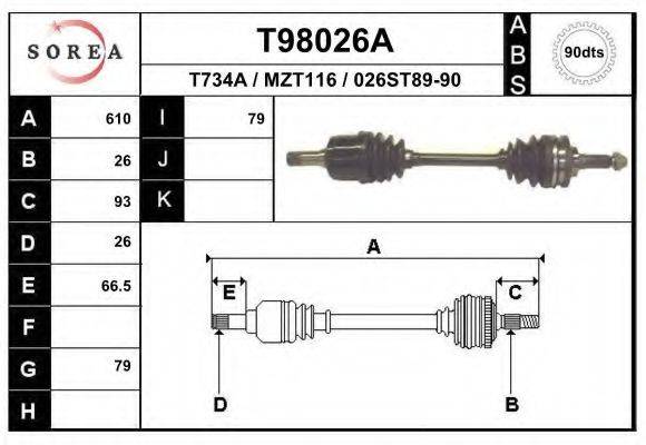 EAI T98026A Приводний вал