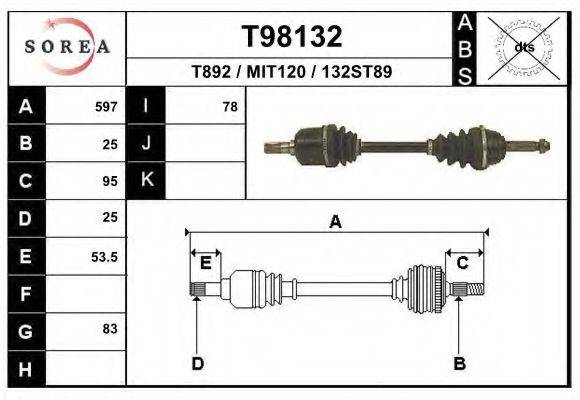 EAI T98132 Приводний вал