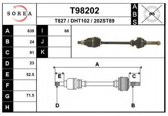 EAI T98202 Приводний вал