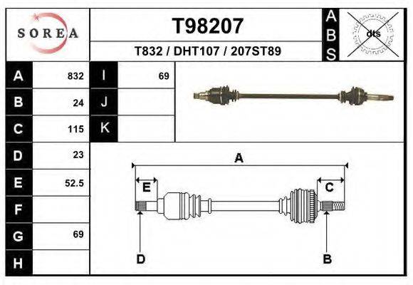 EAI T98207 Приводний вал