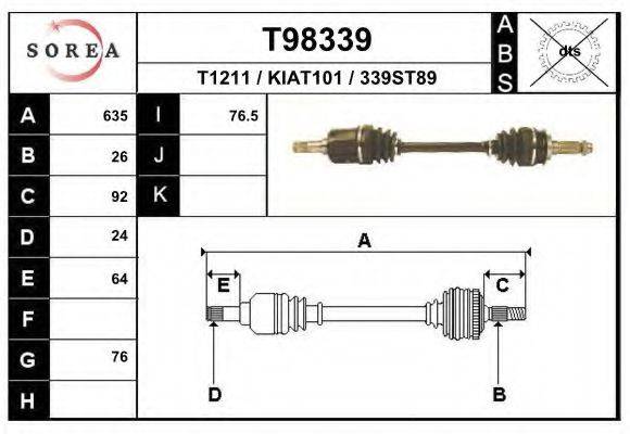 EAI T98339 Приводний вал