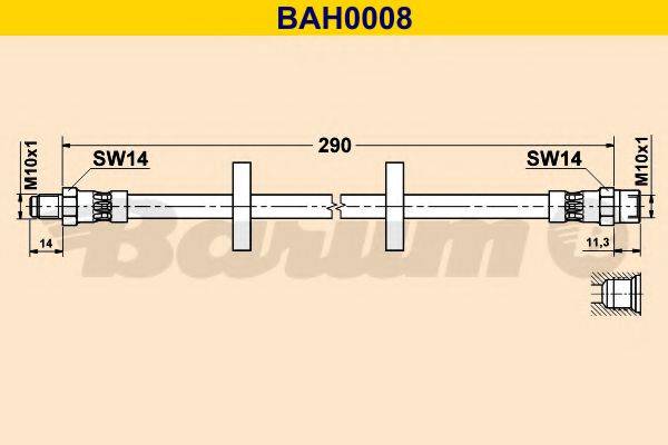 BARUM BAH0008 Гальмівний шланг