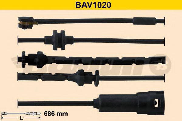 BARUM BAV1020 Сигналізатор, знос гальмівних колодок