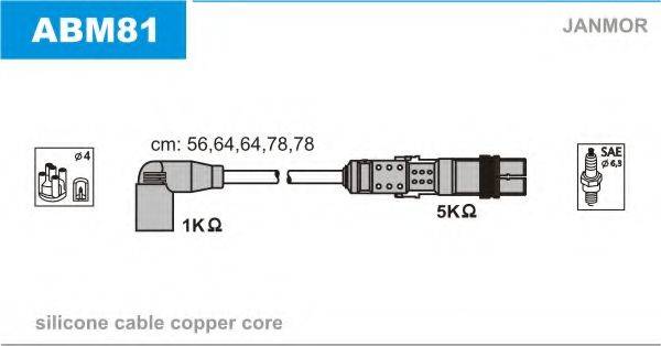 JANMOR ABM81 Комплект дротів запалювання