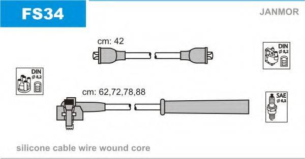 JANMOR FS34 Комплект дротів запалювання