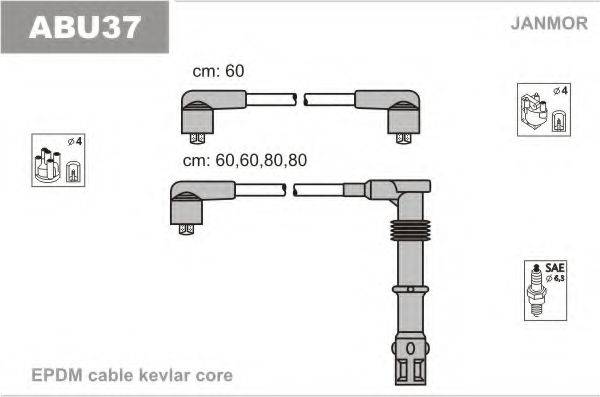 JANMOR ABU37 Комплект дротів запалювання