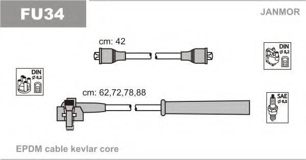 JANMOR FU34 Комплект дротів запалювання