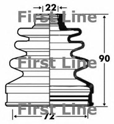 FIRST LINE FCB2842 Пильовик, приводний вал