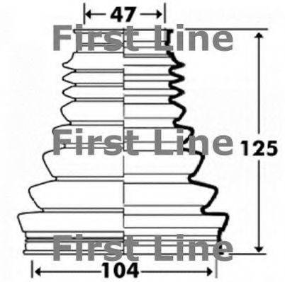 FIRST LINE FCB2908 Пильовик, приводний вал