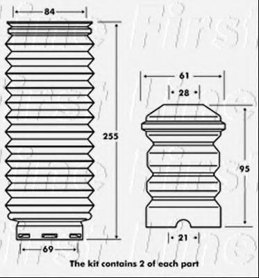 FIRST LINE FPK7008 Пилозахисний комплект, амортизатор