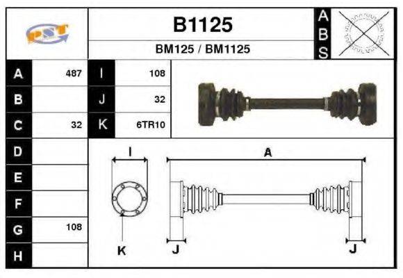 SNRA B1125 Приводний вал