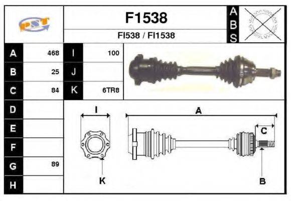 SNRA F1538 Приводний вал