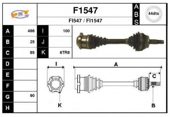 SNRA F1547 Приводний вал