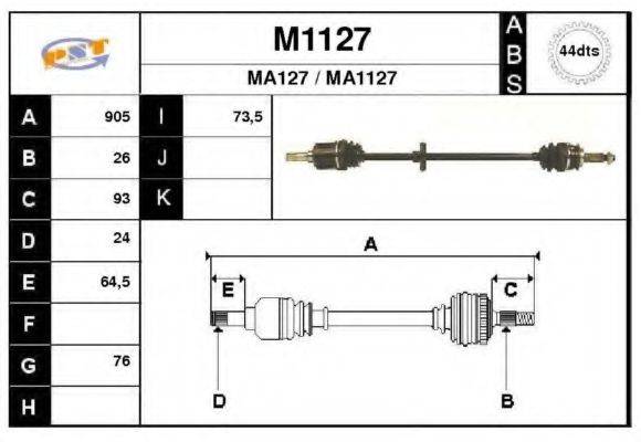 SNRA M1127 Приводний вал