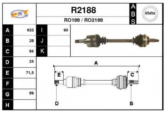 SNRA R2188 Приводний вал