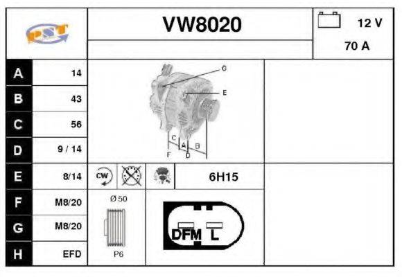 SNRA VW8020 Генератор