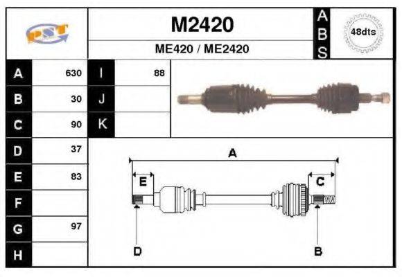 SNRA M2420 Приводний вал